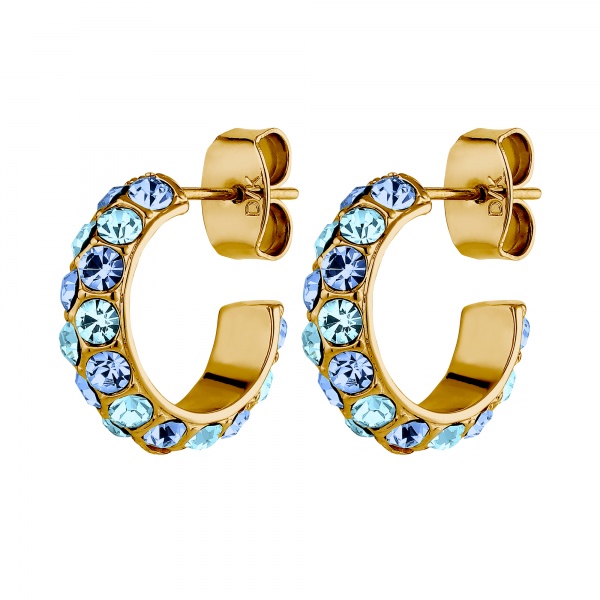 Dyrberg Kern Heidi Gold Earrings - Aqua Blue